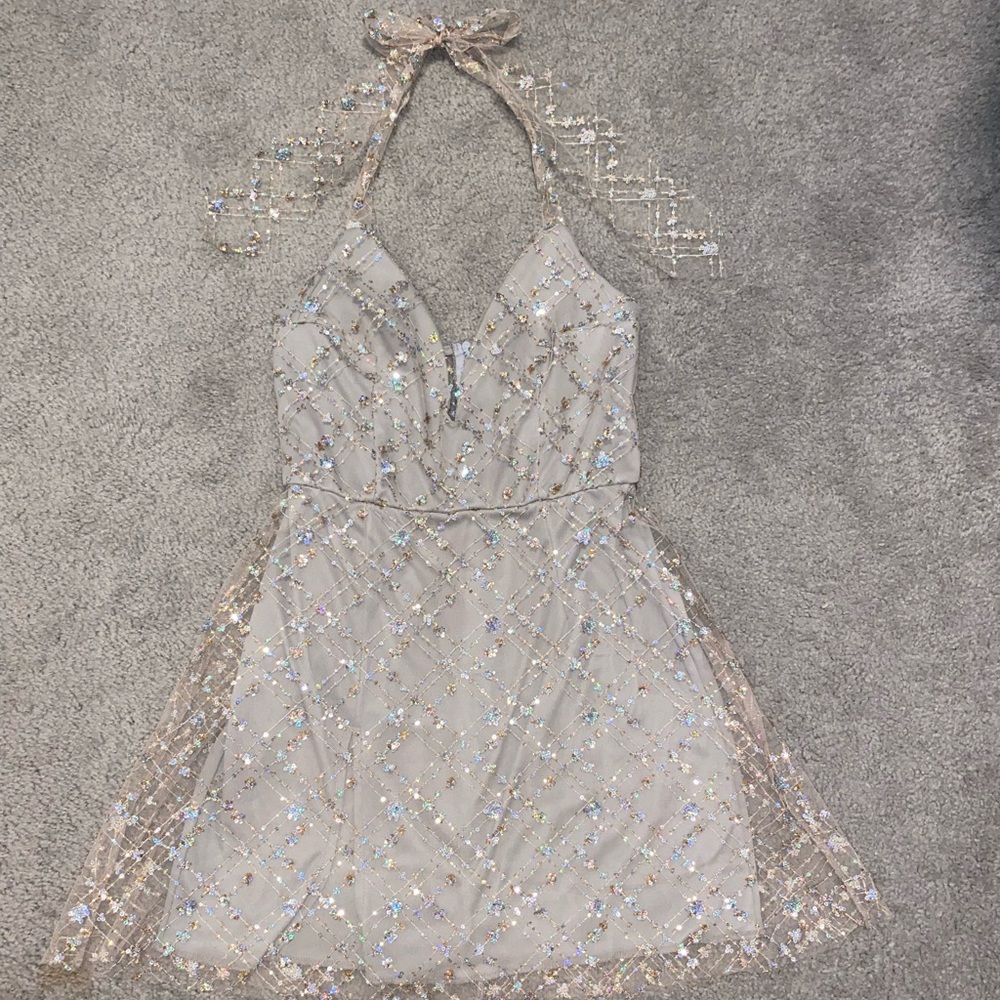 Lucy in the Sky Halter Cocktail Dress - worn once!